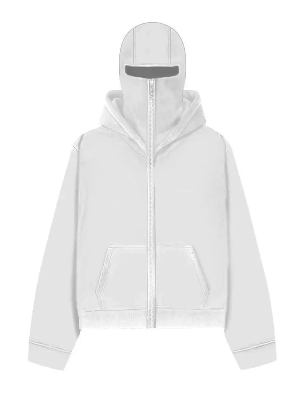 Men's Zip Up Long Sleeve Hoodie with Mask - Farnelli