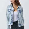 RISEN Button Up Washed Denim Jacket - Acid Light