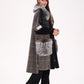 Saga Furs Silver Fox wool cashmere coat by Alaska Outerwear Company, front view