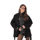 Astoria Midi Cashmere Wool Blend Coat in Black