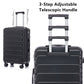 HouseOfZazla 3-piece spinner wheel luggage set with combination locks