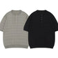 Men's Casual Knit Button Henley T-Shirt with Textured Pattern - Farnelli