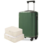 HouseOfZazla 20-inch black hardshell carry-on luggage with spinner wheels
