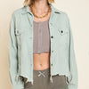 POL Button Down Corduroy Trucker Jacket - Sage