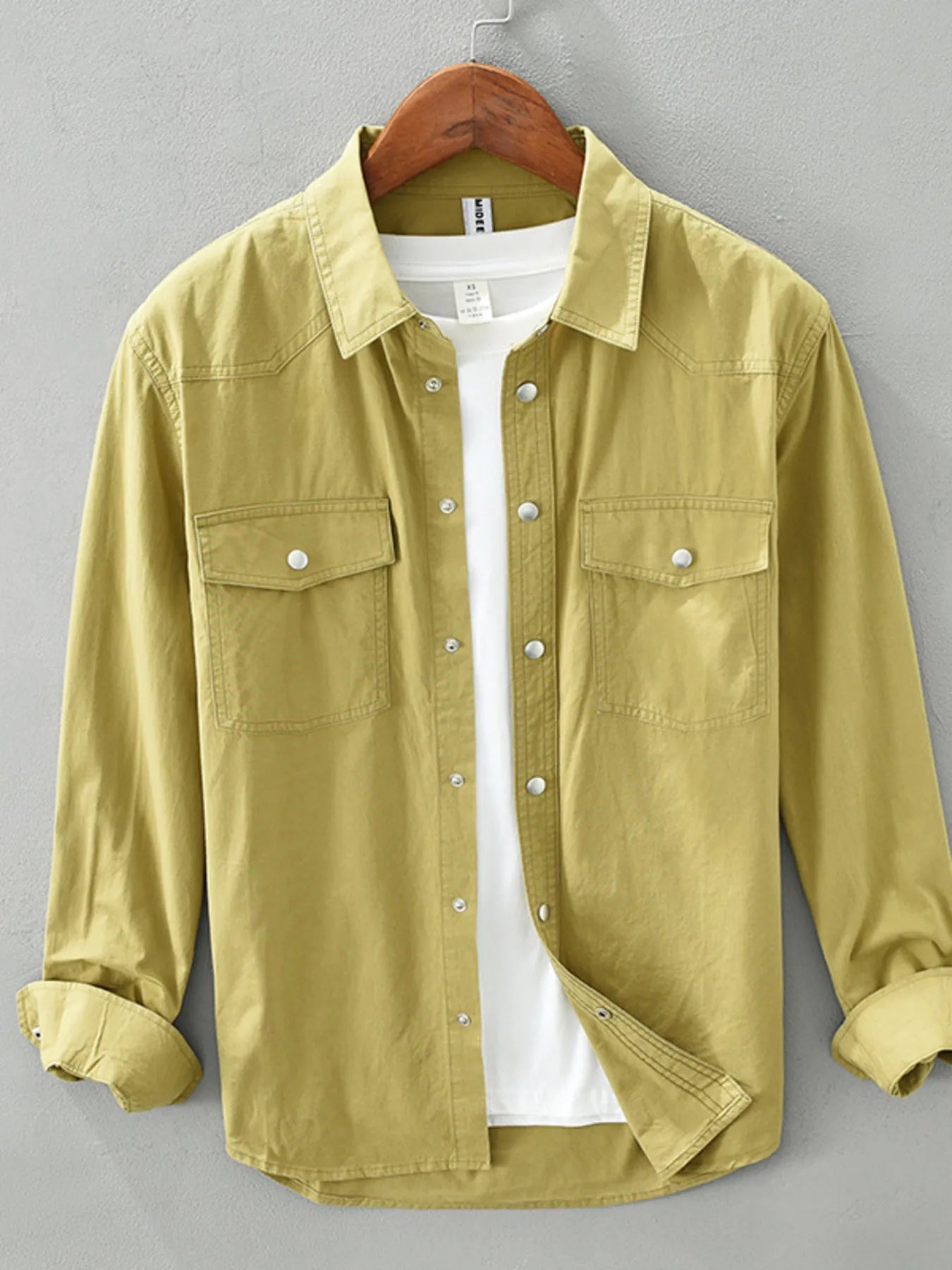 Men's Plus Size Button Up Long Sleeve Shirt - Farnelli