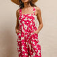 BiBi Floral Prints Tuck Detail Short Overall With Pockets - Farnelli