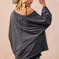 BiBi Mineral Washed French Terry Oversized Sweatshirt - Farnelli
