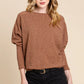 BOMBOM Drop Shoulder Long Sleeve Knit Top - Farnelli