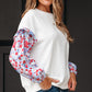 Isabel Floral Ruffled Balloon Sleeve Loose Blouse - Farnelli