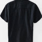 Men's Striped Button Up Short Sleeve Shirt - Farnelli