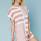 Umgee Mixed Striped Short Sleeve Romper - Farnelli