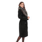 Genuine Silver Fox Cashmere Blend Coat