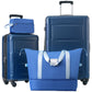 HouseOfZazla expandable 2-piece luggage set with TSA lock and spinner wheels in multiple colors