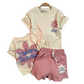 Adore Flowers Girls Short Set - Farnelli