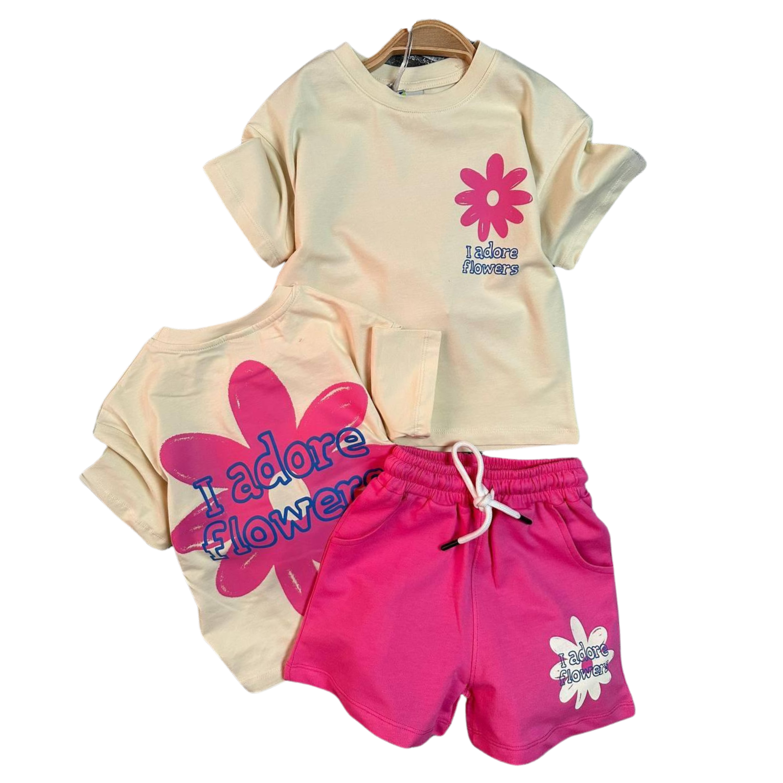 Adore Flowers Girls Short Set - Farnelli