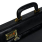 Black office suitcase briefcase by Classy Leather Bags, featuring sturdy handles and a sleek professional design.