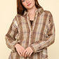 VERY J Contrast Plaid Raw Detail Shirt - Farnelli