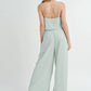 MABLE Crop Cami and Ruffled Wide Leg Pants Set - Farnelli