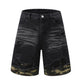 Men's Distressed Camouflage Denim Shorts - Farnelli