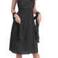 CLEARANCE - Eureka 1801 One Shoulder Knee Length Chiffon Dress (Size 2XL)