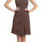 CLEARANCE - Eureka 1801 One Shoulder Knee Length Chiffon Dress (Size 2XL)