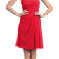 CLEARANCE - Eureka 1801 One Shoulder Knee Length Chiffon Dress (Size 2XL)