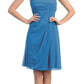 CLEARANCE - Eureka 1801 One Shoulder Knee Length Chiffon Dress (Size 2XL)