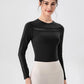 Round Neck Long Sleeve Active T-Shirt - Farnelli