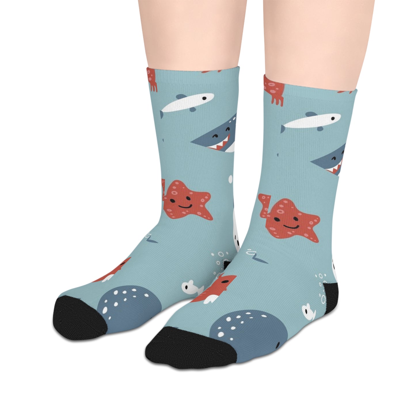 Whimsical Animal Mid-length Socks | Fun Gift for Animal Lovers, Cozy Footwear, Unique Style, Cute Pattern, Everyday Essentials