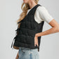 Umgee Heart Quilted Tie-Front Vest - Farnelli