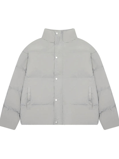 Men's Full Size Quilted Long Sleeve Puffer Jacket Plus Size - Farnelli