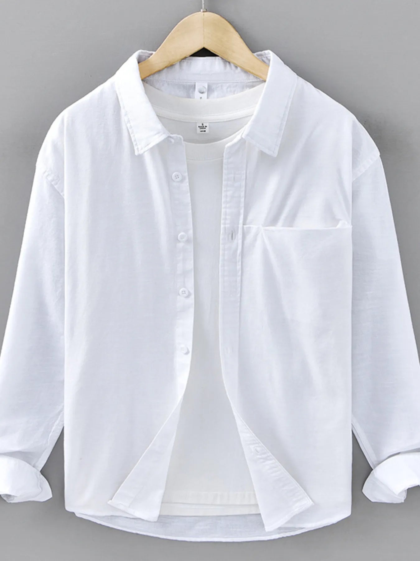 Men's Plus Size Button Up Long Sleeve Shirt - Farnelli