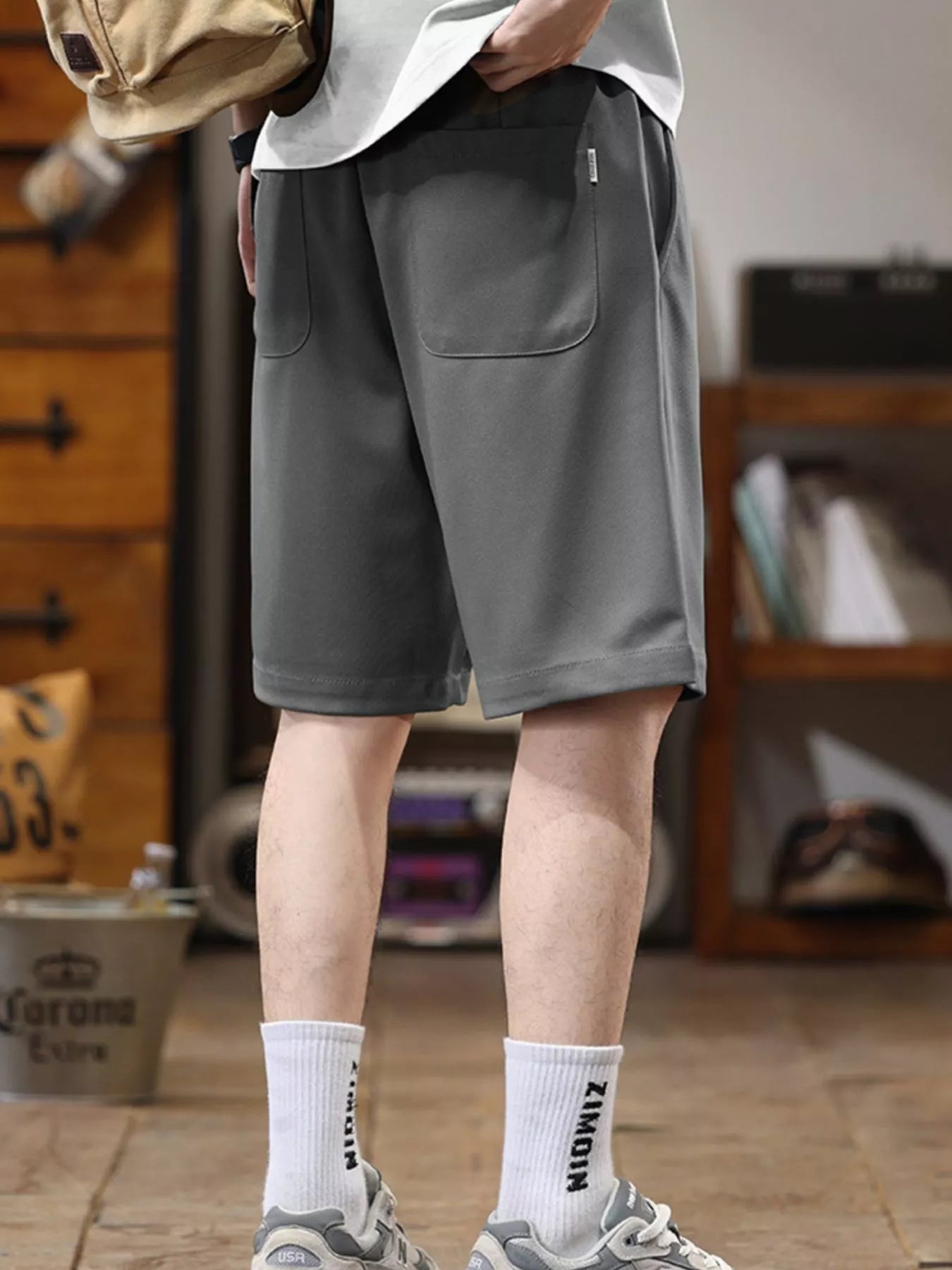 Men's Plus Size Casual Loose-Fit Drawstring Shorts - Farnelli