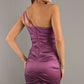 CLEARANCE - Eureka 1893 Rosette Studded Single Strapped Short Cocktail Dress (XS)