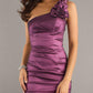 CLEARANCE - Eureka 1893 Rosette Studded Single Strapped Teal Cocktail Dress (Size L)
