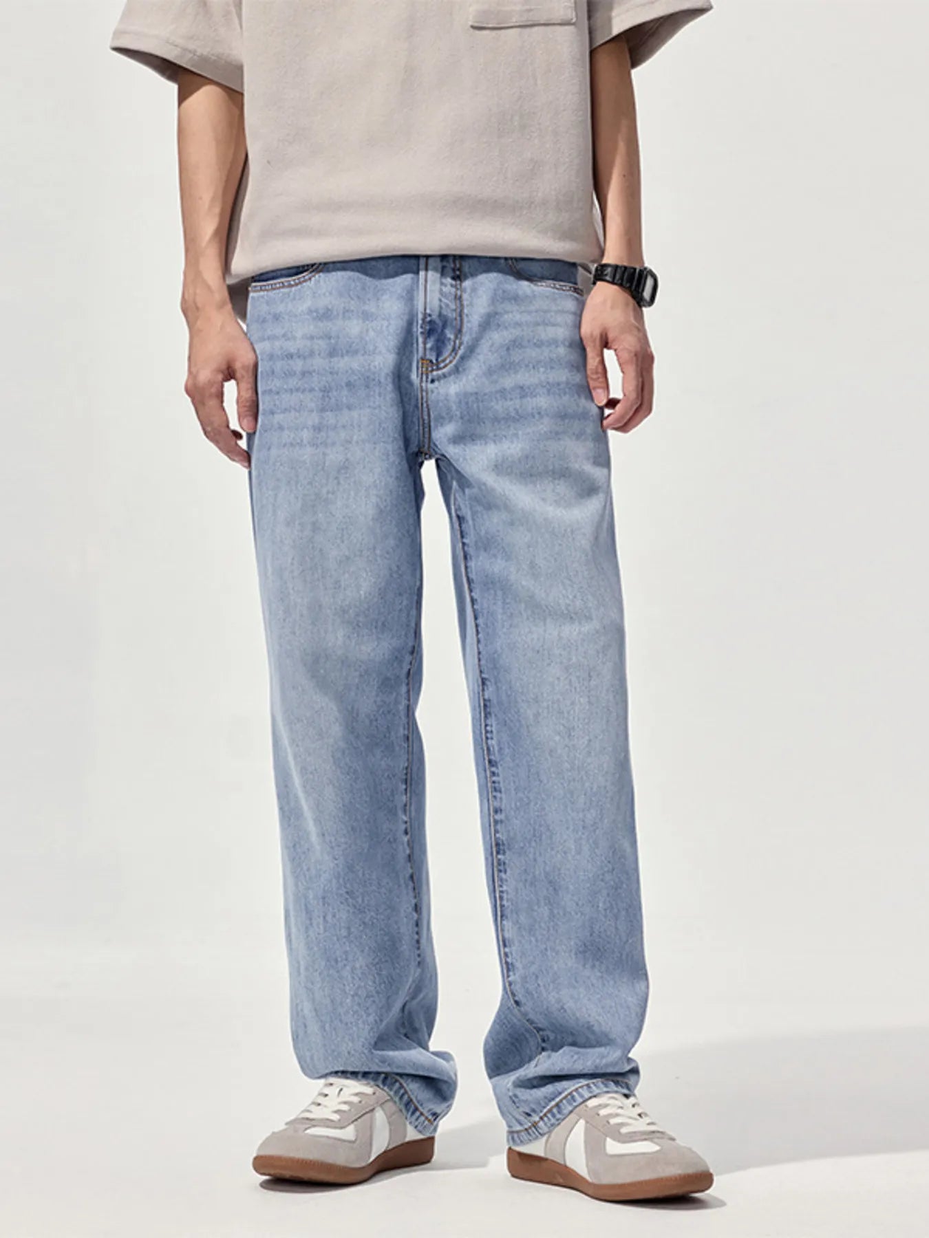 Men's Relaxed Fit Straight Leg Jeans - Farnelli
