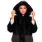 Montana Eco-Fur Down Coat in Black