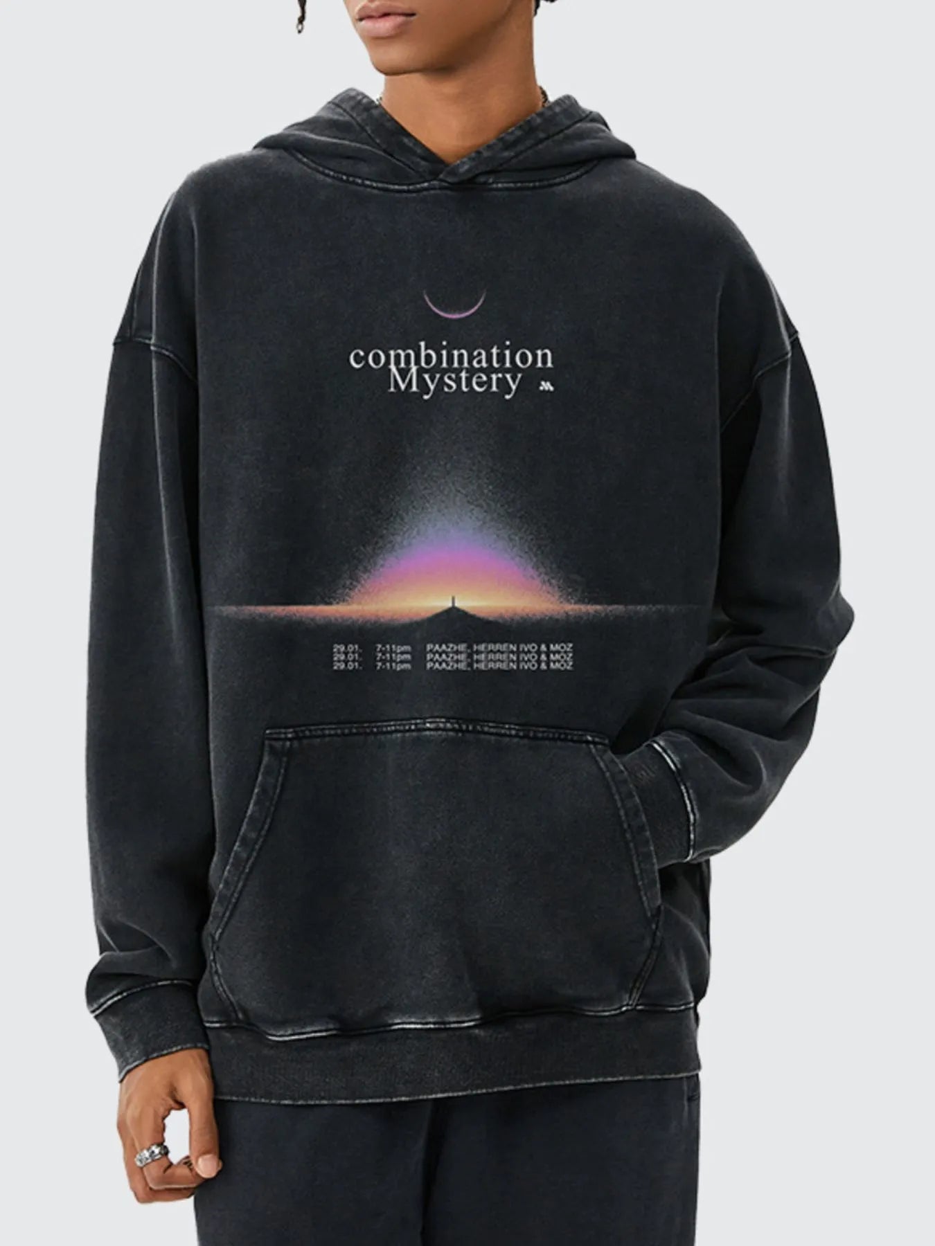 Men's Graphic Dropped Shoulder Hoodie - Farnelli