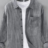 Men's Plus Size Button Up Long Sleeve Shirt - Slab Gray
