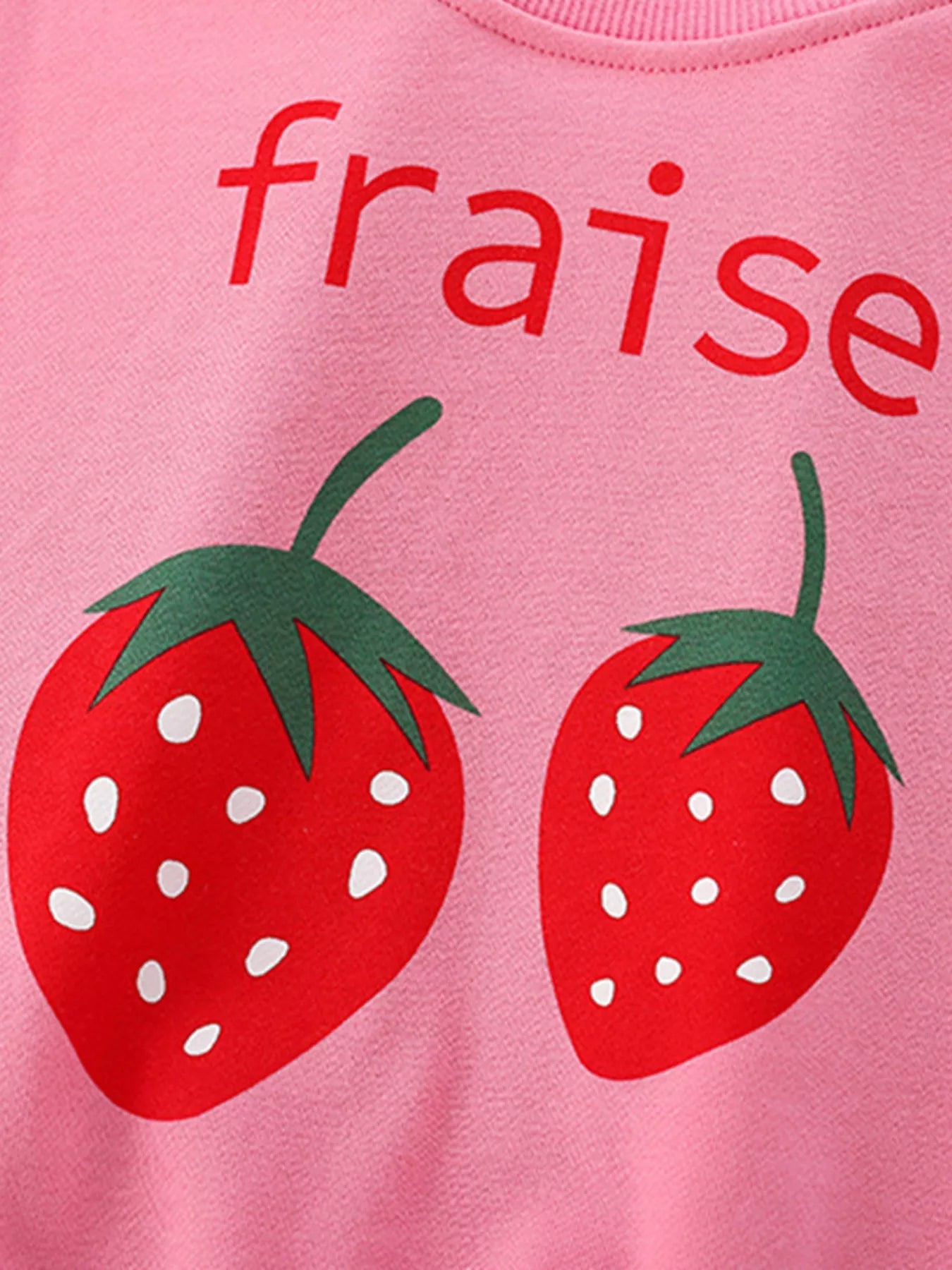 Children's Strawberry Round Neck Casual Sweatshirt - Farnelli