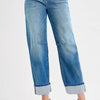 RISEN Slouchy Crop Barrel Cuffed Jeans - MEDIUM