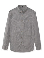 Men's Full Size Casual Striped Corduroy Shirt Plus Size - Farnelli
