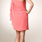 CLEARANCE - Eureka 1902 Layered One Shoulder Short Chiffon Coral Dress (Size M)