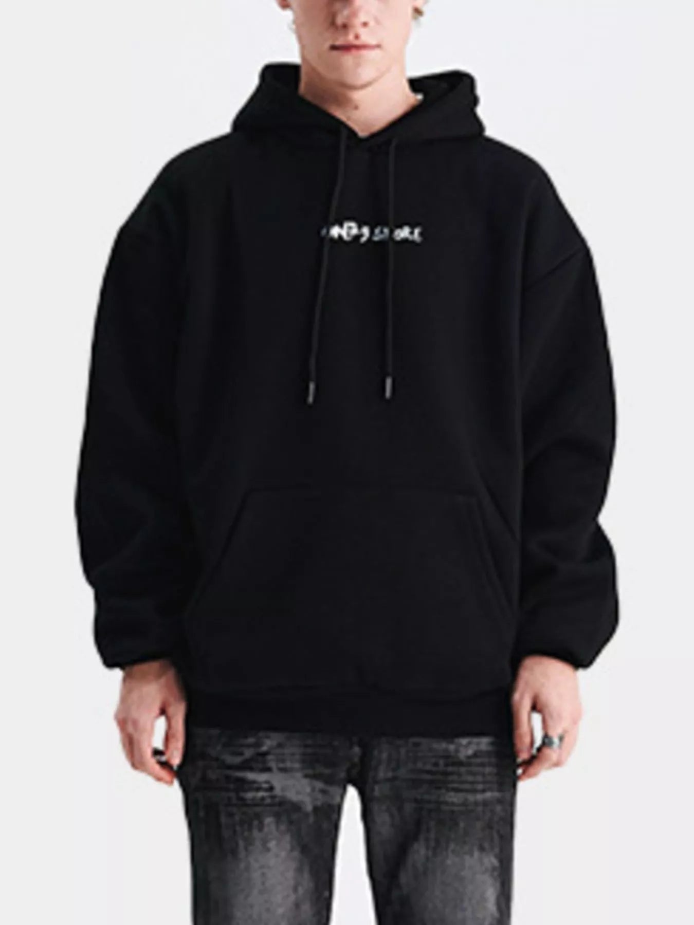 Men's Drop Shoulder Drawstring Hoodie - Farnelli