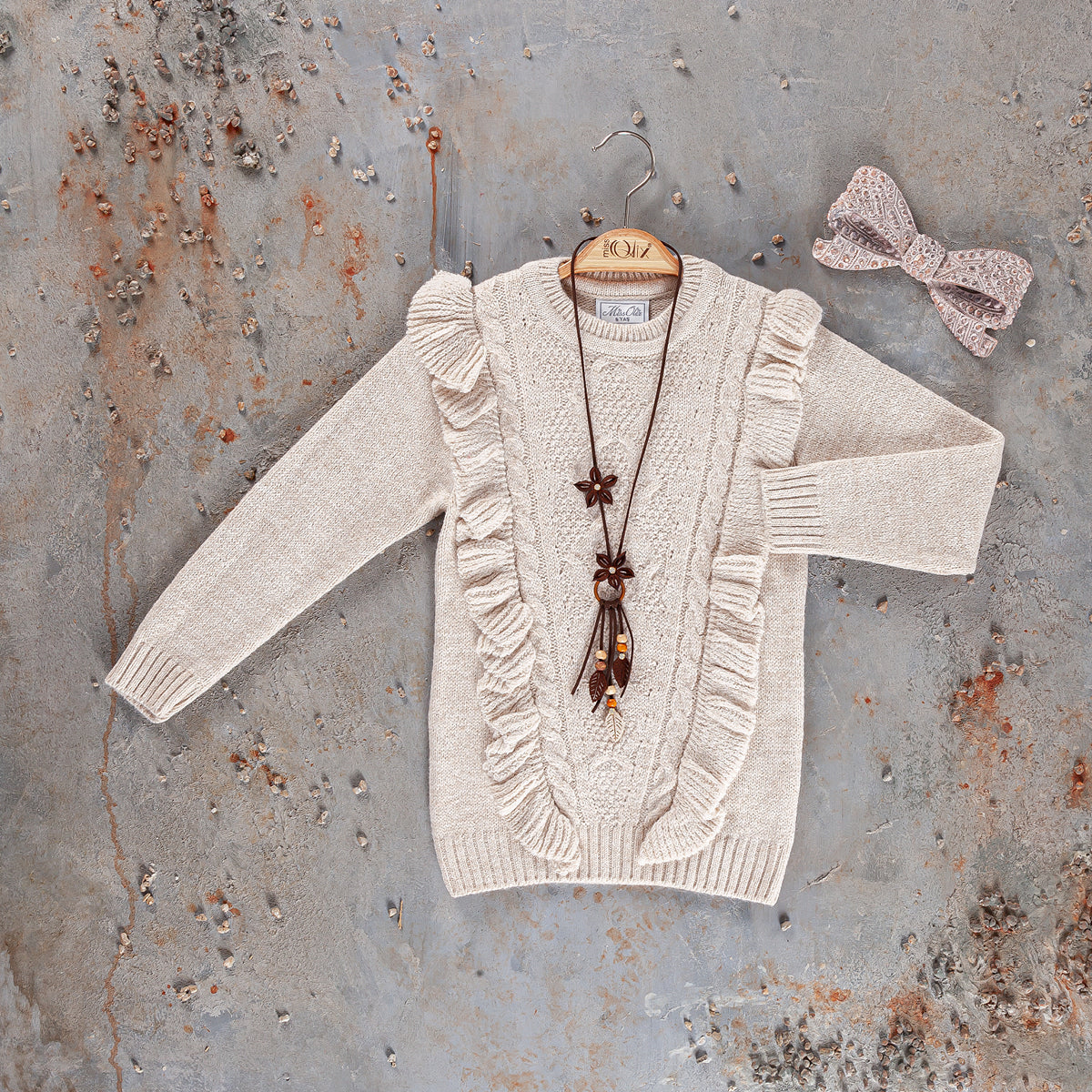Stylish Girls' Knitwear Dress Set - Farnelli