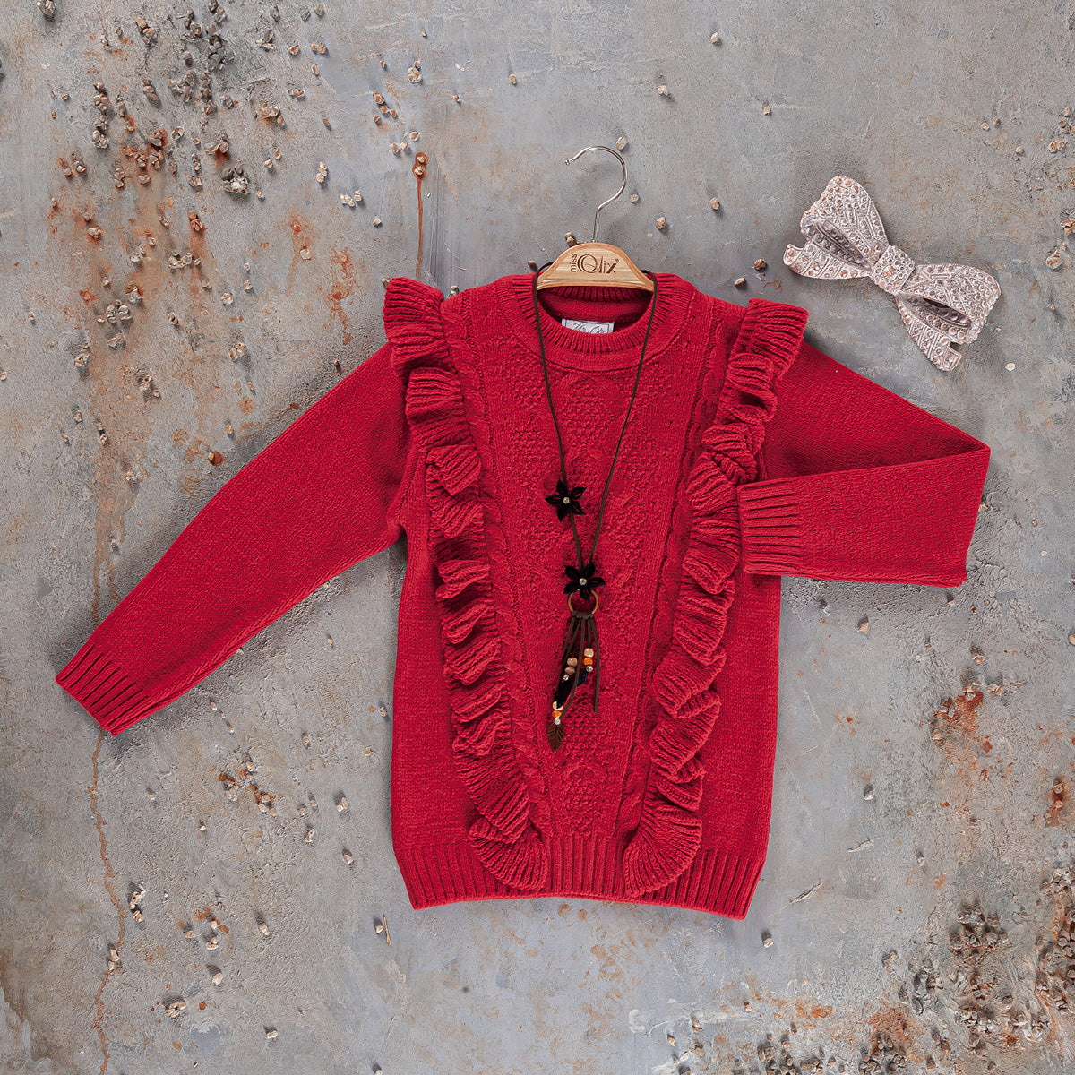 Stylish Girls' Knitwear Dress Set-2