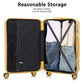HouseOfZazla 3-piece spinner wheel luggage set with combination locks