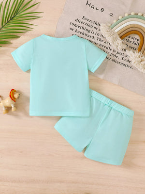 Children's Lion Short Sleeve Top and Shorts Set - Farnelli