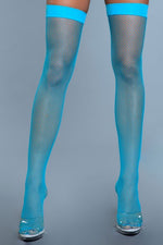 1931 Nylon Fishnet Thigh Highs-9