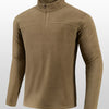 Men's Plus Size Quarter Zip Long Sleeve Sweatshirt - Taupe